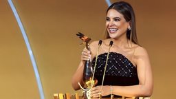<b>3. </b>Bibi Alabdulmohsen wins "Favorite Influencer" Award at Joy Awards Ceremony
