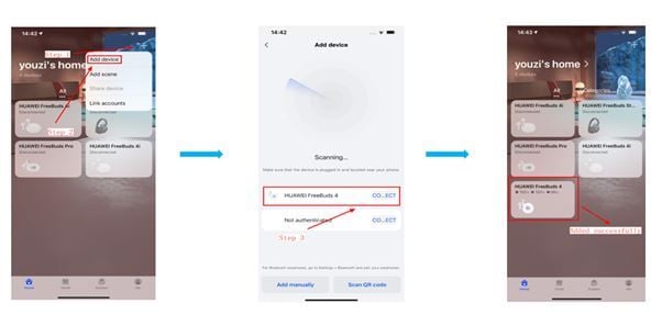 3 easy steps to connect your HUAWEI FreeBuds 4 to your Android or iOS phone