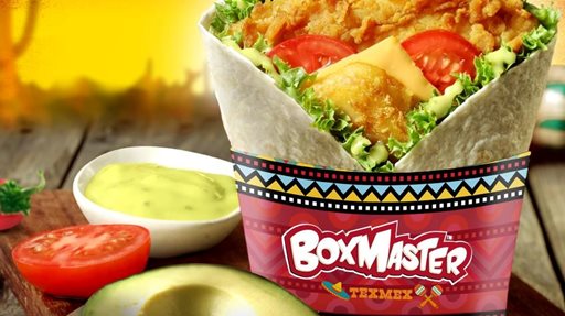 KFC New Tex Mex Box Master Sandwich with Mexican taste