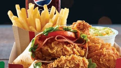 Double Wrap New Meal From KFC Kuwait Restaurant