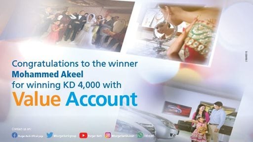 Mohammed Akeel Wins KD 4000 in Burgan Bank’s Value Account Draw