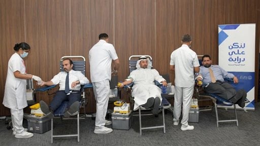بنك برقان ينظم حملة التبرع بالدم لموظفيه