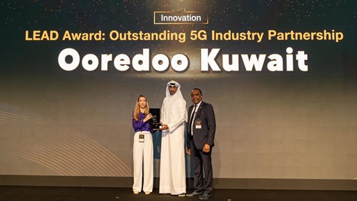 Ooredoo  الكويت تحصد جائزة "الشراكة الرائدة في تقنية 5G"