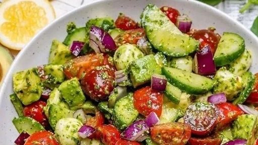 Italian Style Tomato and Avocado Chopped Salad Recipe
