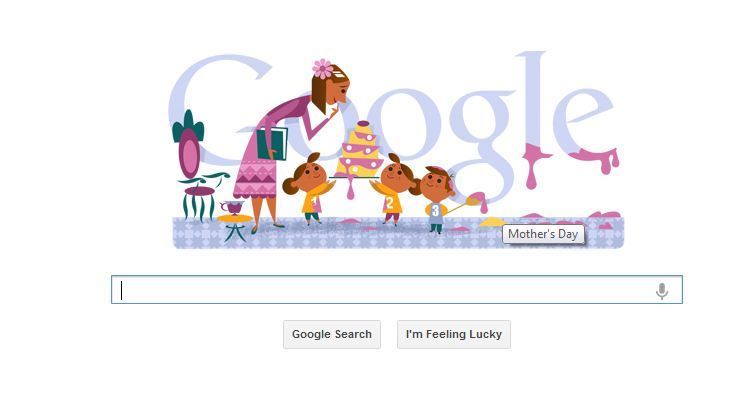 موقع جوجل العالمي يحتفل مع الامهات بعيدهن