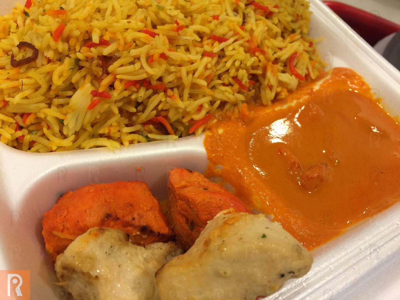 Butter Chicken, Rice and Grilled Taouk