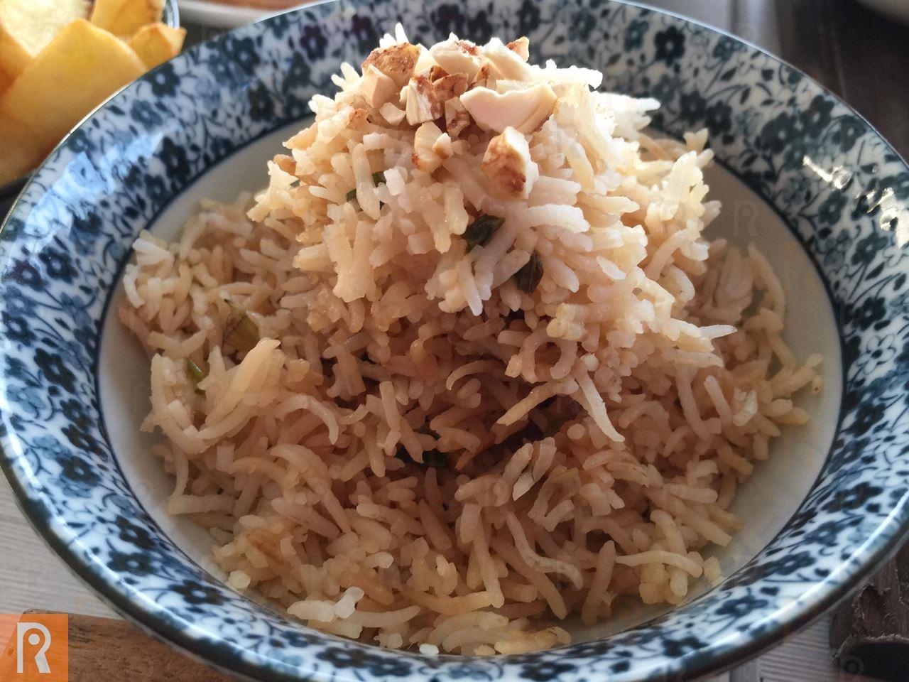 Rice served with the Thai Chicken