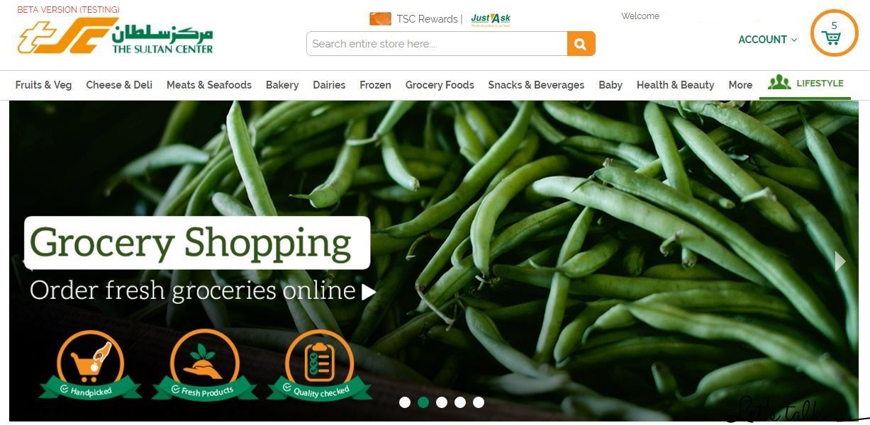 Sultan Center Online Groceries Shopping Website