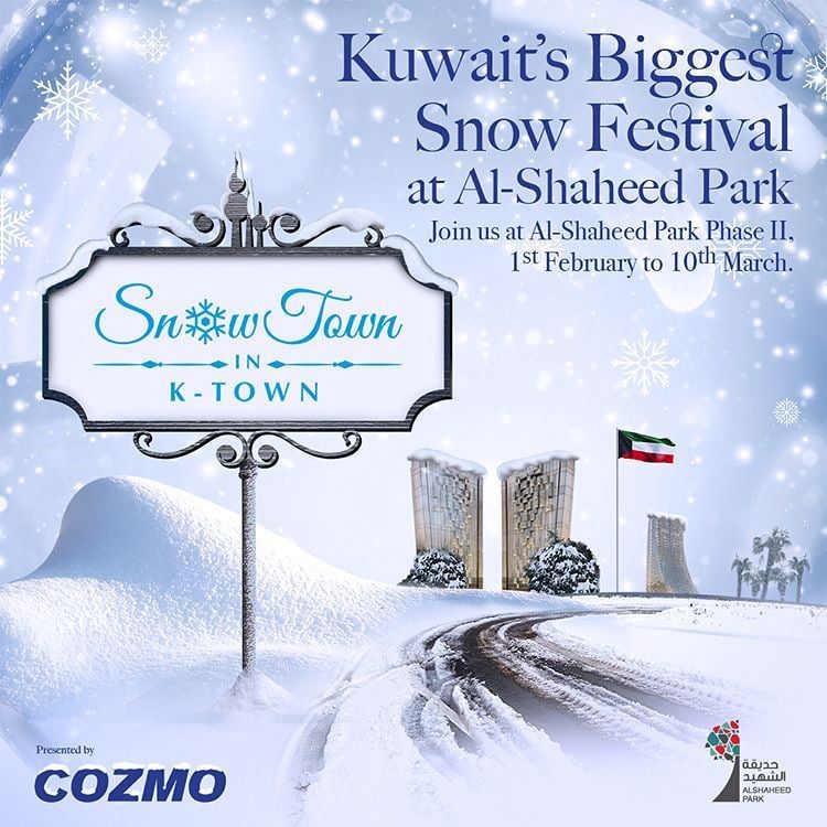 Kuwait’s Biggest Snow Festival At Al Shaheed Park ... February 1st until March 10th 2018