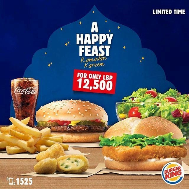 Burger King Lebanon Ramadan 2018 Iftar Offer