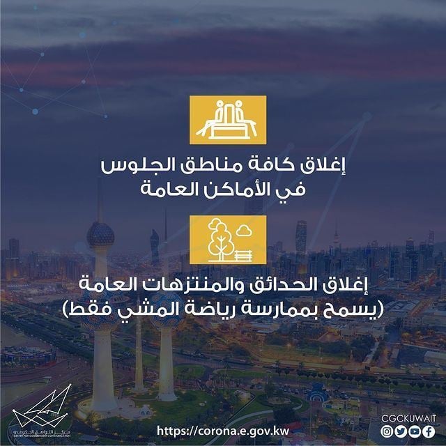 الأشياء الممنوعة في الكويت خلال فترة السماح من 5 فجرا الى 5 مساء