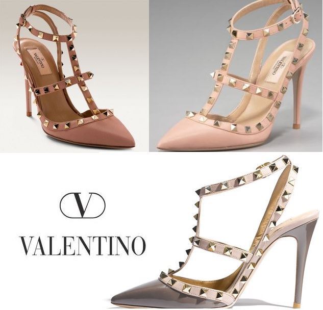 Comparison between real and steal Valentino shoes