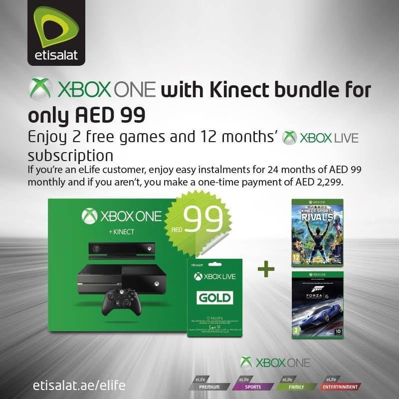 Xbox One bundle offer by Etisalat 