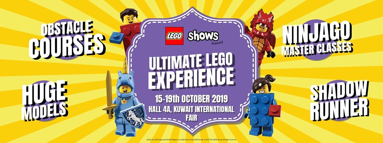 LEGO SHOWS in Kuwait from 15th till 19th October 2019 at Kuwait International Fair