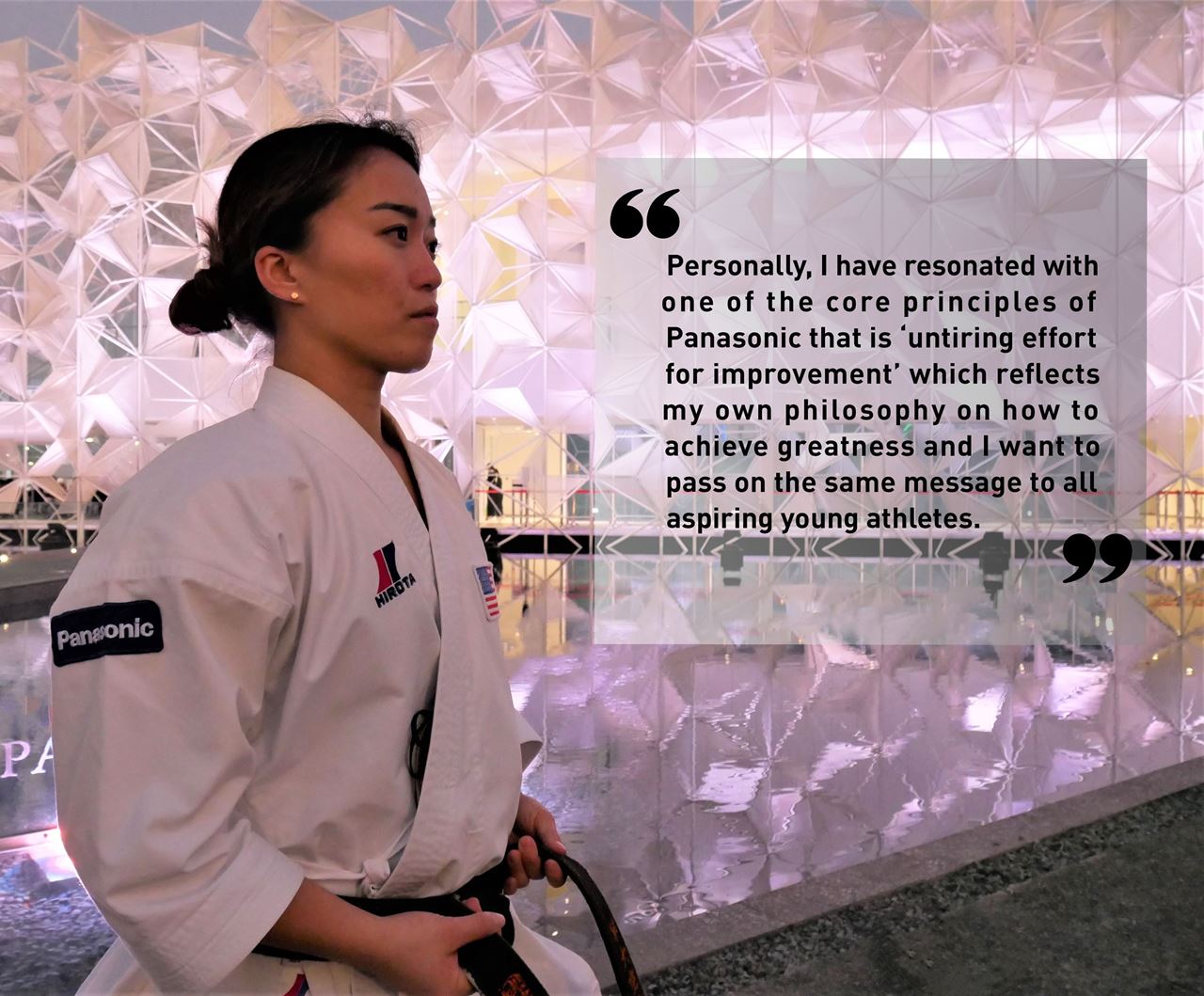 Team Panasonic Olympian and Karate Champion Sakura Kokumai mentors UAE Karate Students at Japan Pavilion Expo 2020