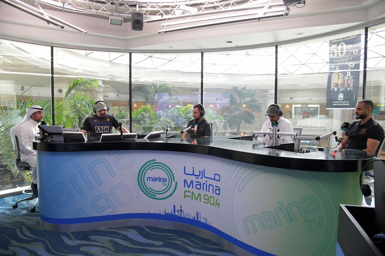 A side of Marina FM interview with Burgan Bank team to speak about the prize sponsorship