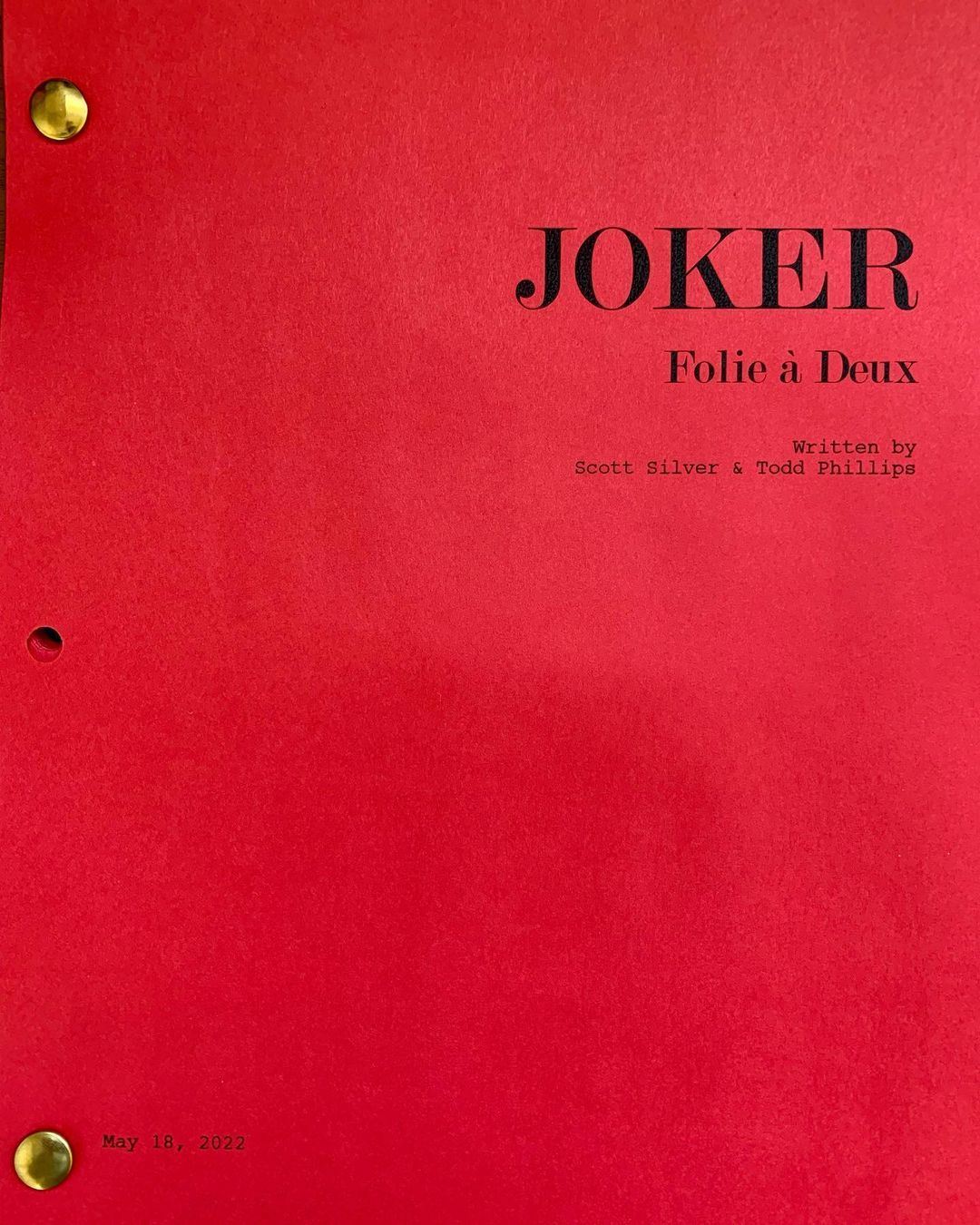 Joker Folie à Deux, Script revealed by the Director