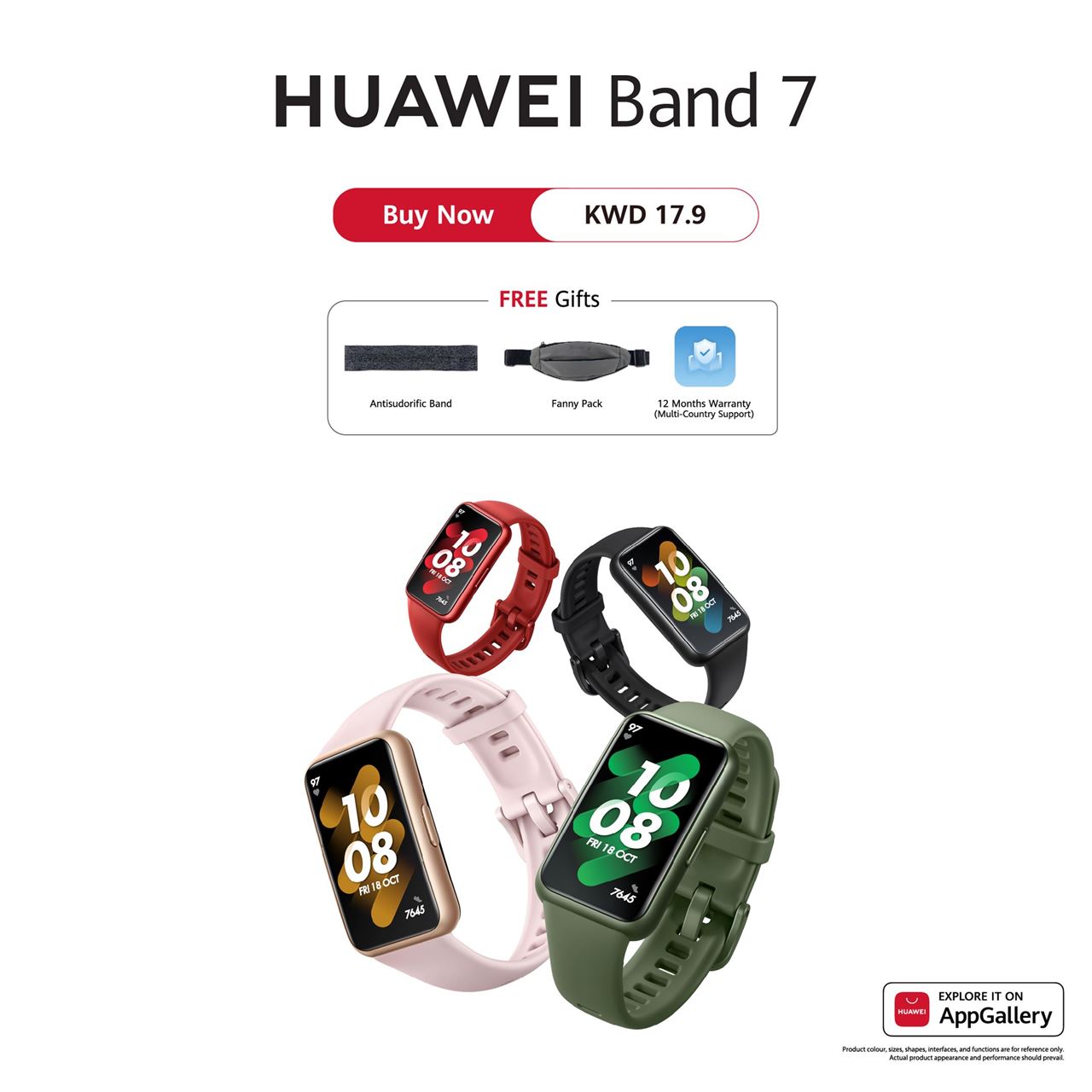 The Ultra-Thin FullView Smart Band with a Long Battery Life HUAWEI Band 7 launches in Kuwait
