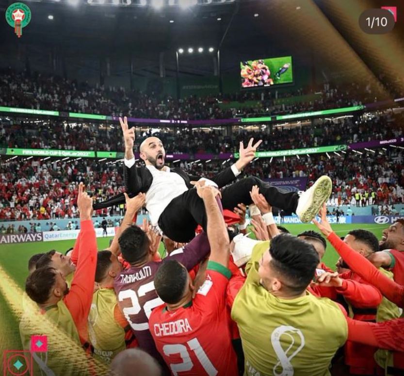 اجمل اللقطات من الفوز التاريخي لمنتخب المغرب على اسبانيا في كأس العالم