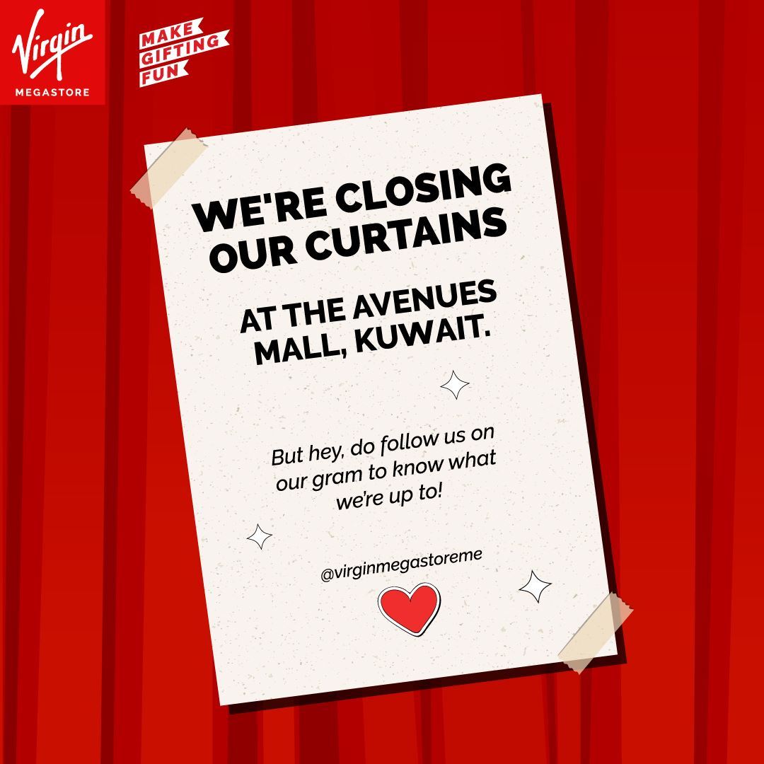 Virgin Megastore Closing Avenues Branch in Kuwait