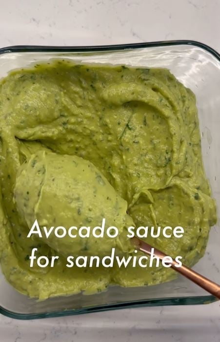 Special Avocado Sauce Recipe Used for Sandwiches